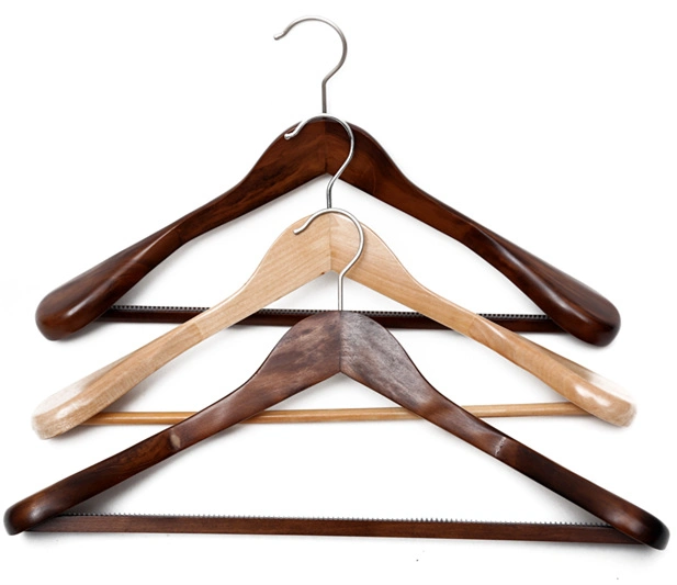 Luxury Hotel Wooden Coat Clothes Hanger for Garment