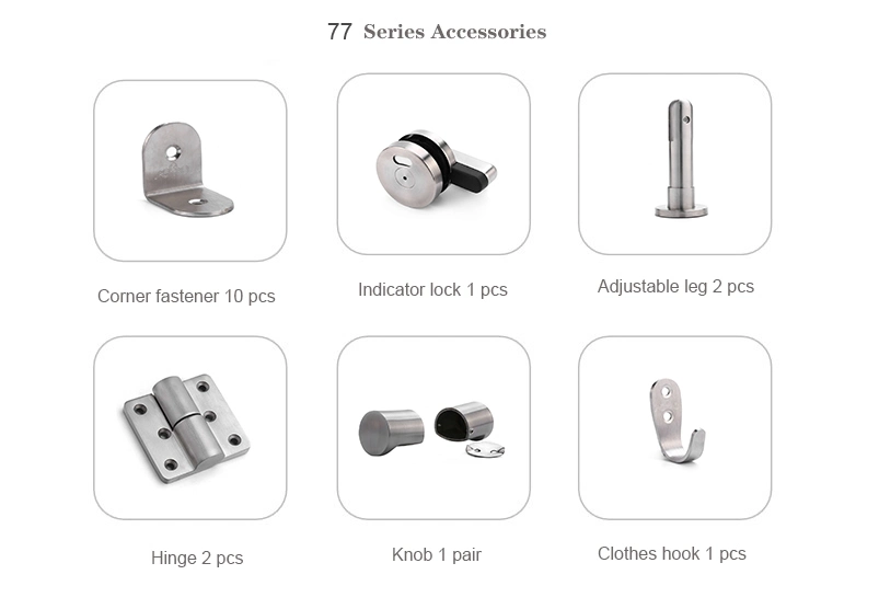 Five-Star high End Hotel Toilet Partition Bathroom Accessory