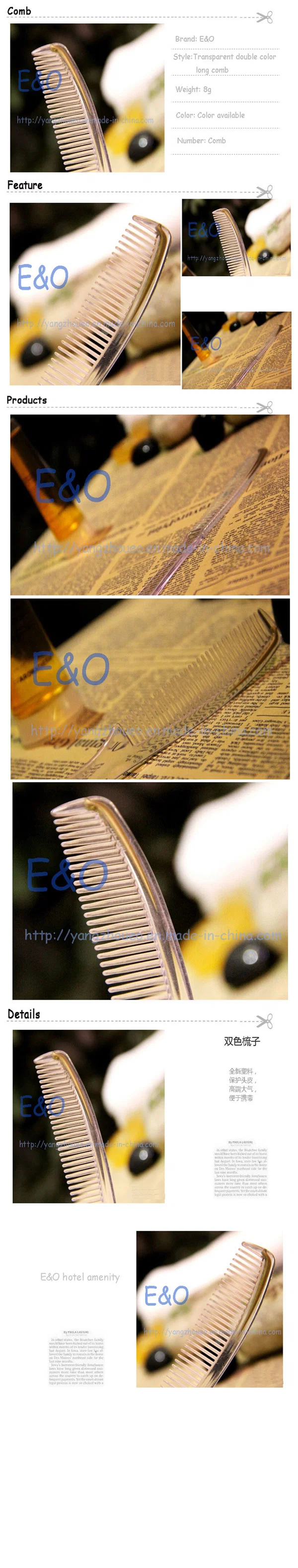 Hotel Long Disposable Plastic Comb