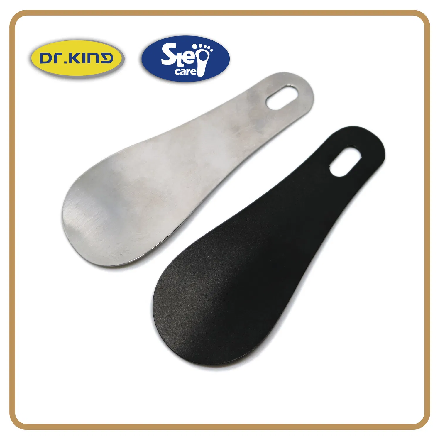 Mini calzascarpe portatili di design in metallo per hotel da viaggio da 10 cm