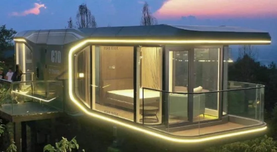 Hotel mobile prefabbricato per capsule spaziali all'aperto per case modulari